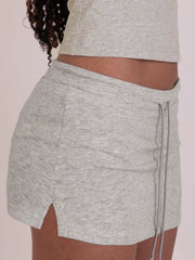 Chic Vintage Lace-Up Mini Skirt - Sexy Retro A-Line Casual Bottoms