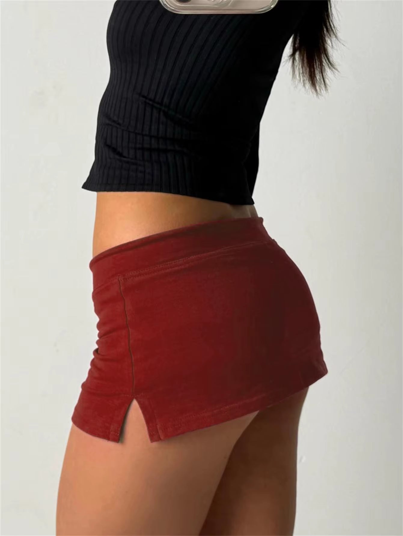 Chic Vintage Lace-Up Mini Skirt - Sexy Retro A-Line Casual Bottoms