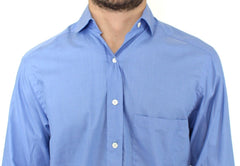 Ermanno Scervino Dapper Blue Cotton Dress Shirt for Men