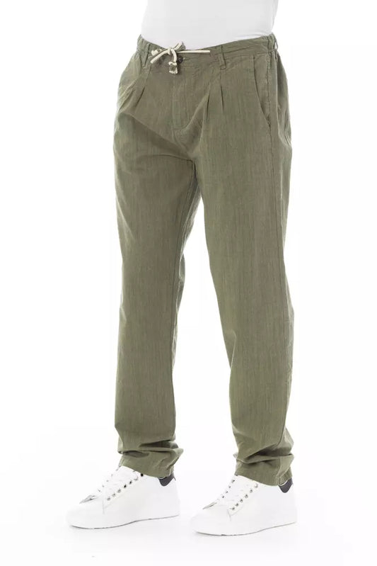 Baldinini Trend Army Cotton Men Chino Trouser