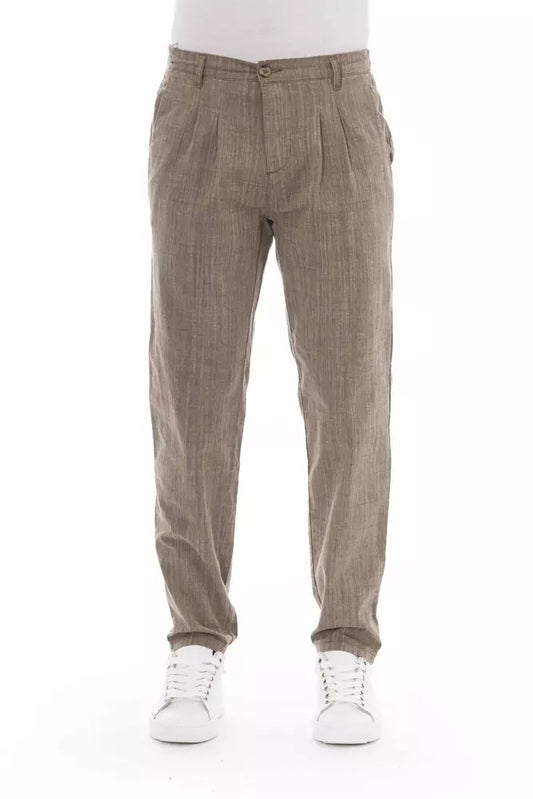 Baldinini Trend Beige Cotton Men Chino Trouser