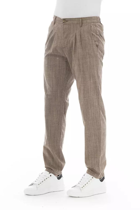 Baldinini Trend Beige Cotton Men Chino Trouser