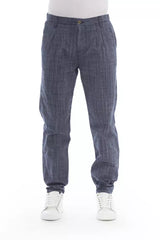 Baldinini Trend Blue Cotton Men Chino Pant