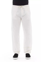 Baldinini Trend White Cotton Men Chino Pant