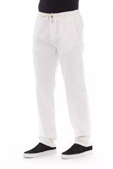 Baldinini Trend White Cotton Men Chino Pant