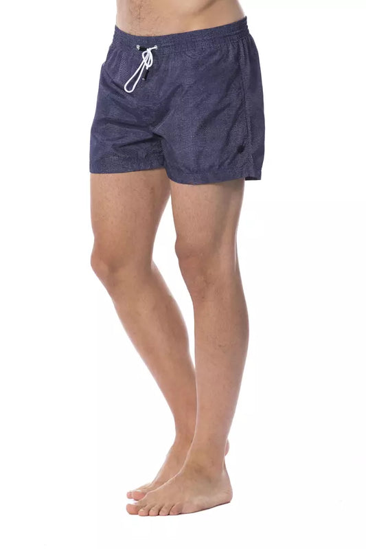 Roberto Cavalli Sport Blue Polyester Men's Swim Trunk