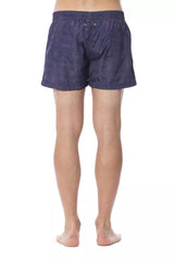 Roberto Cavalli Sport Blue Polyester Men's Swim Trunk