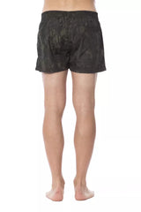 Roberto Cavalli Sport Army Polyester Men Swimwear