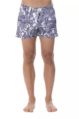 Roberto Cavalli Sport Light Blue Polyester Men Swimsuit