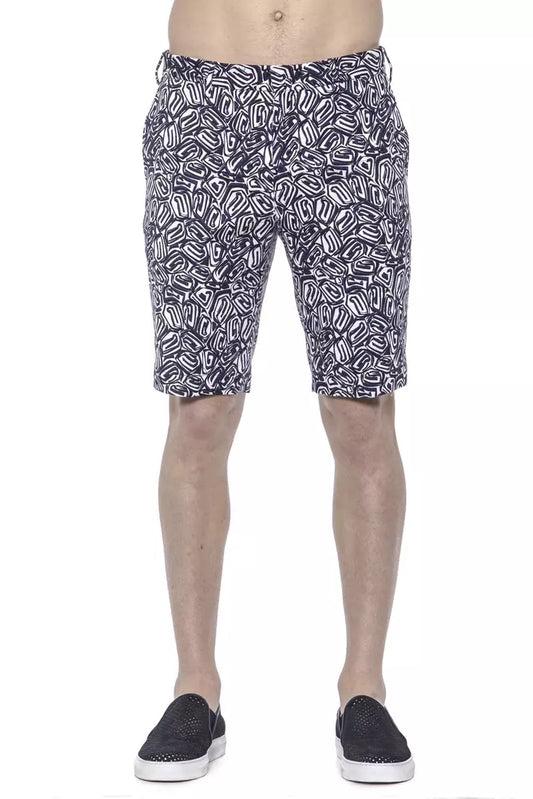 PT Torino Blue Cotton Men Bermuda Short