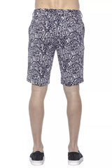 PT Torino Blue Cotton Men Bermuda Short