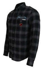 Dolce & Gabbana Elegant Black and Gray Button Down Shirt