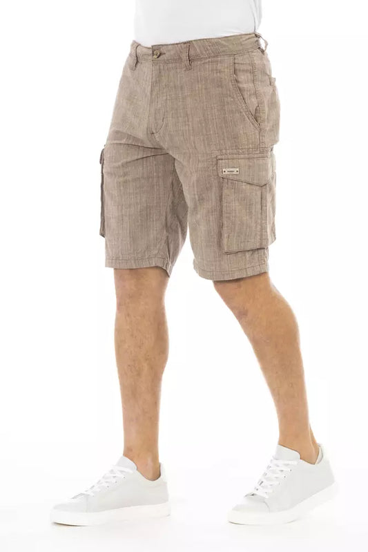 Baldinini Trend Brown Cotton Men's Cargo Short
