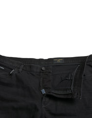 Dolce & Gabbana Chic Black Bermuda Denim Shorts