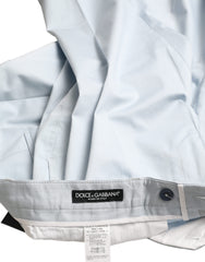 Dolce & Gabbana Sky Blue Cotton Stretch Skinny Pants