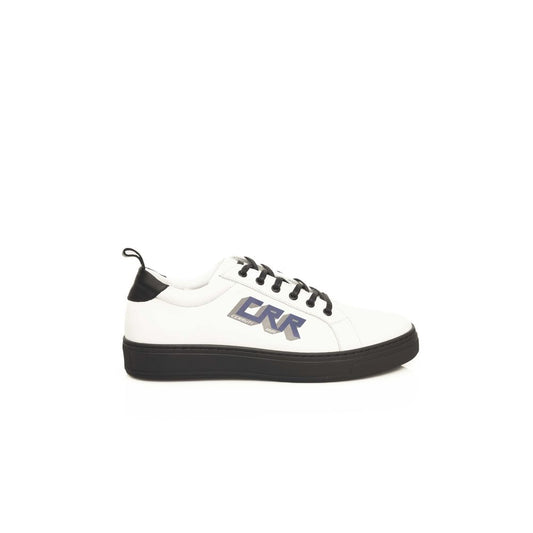 Cerruti 1881 White Cowhide Men Sneaker