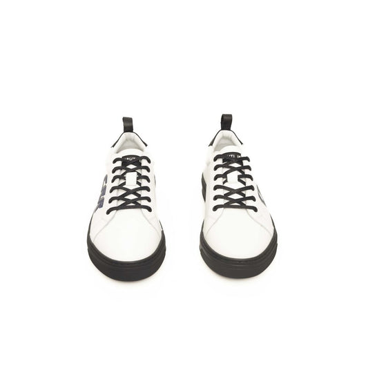 Cerruti 1881 White Cowhide Men Sneaker