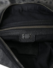 Dolce & Gabbana Gray Leopard PVC Leather Messenger Cross Body Bag