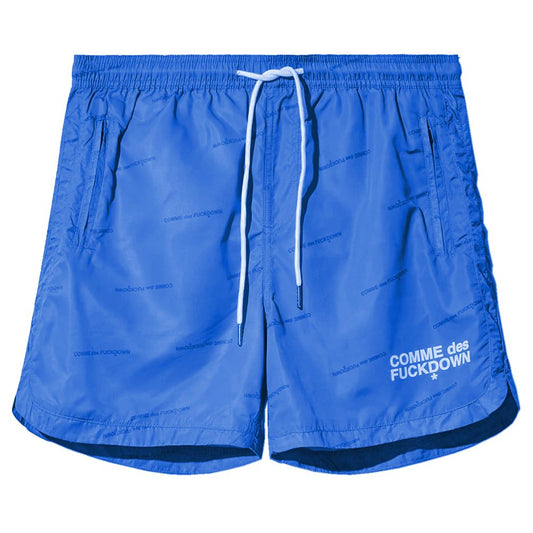 Comme Des Fuckdown Blue Polyester Men's Swim Shorts