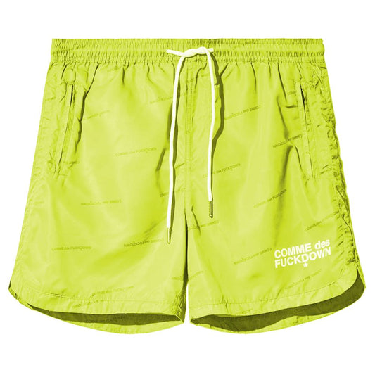 Comme Des Fuckdown Yellow Polyester Men Bermuda Short