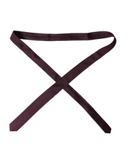 Dolce & Gabbana Bordeaux Solid 100% Silk Adjustable Men Tie