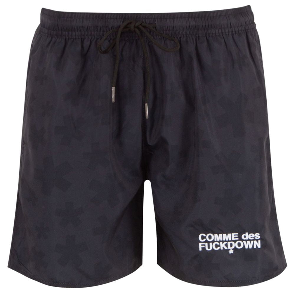 Comme Des Fuckdown Black Polyester Men's Swimwear Short