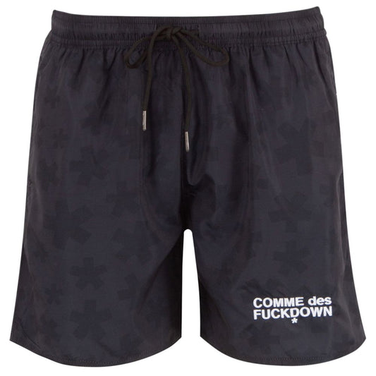 Comme Des Fuckdown Black Polyester Men's Swimwear Short