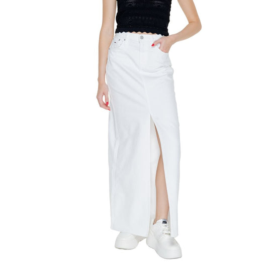Tommy Hilfiger Jeans White Cotton Cotton Skirt