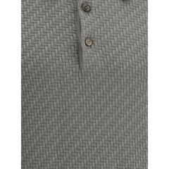 Brioni Polo Shirt with woven pattern