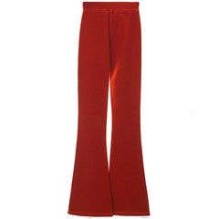 Dsquared² Red Cotton Flared Pant