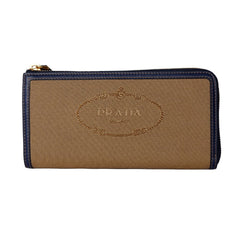 Brown Canvas Women Wallet