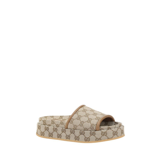 GG pattern platform Sandals