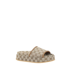 GG pattern platform Sandals