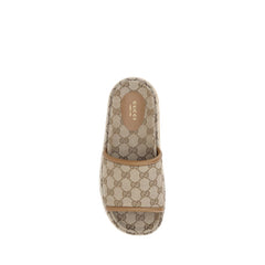 GG pattern platform Sandals