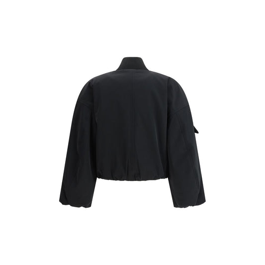 Light Twill Oversized Short Bomber Jacke