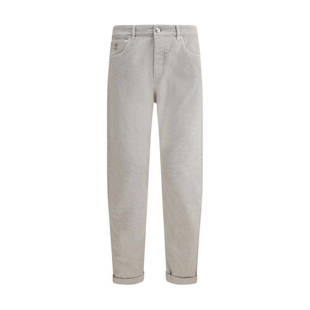 Pants with turn-up hem