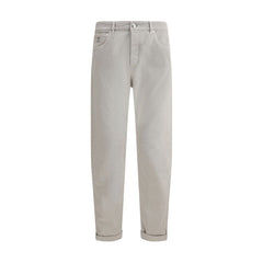 Pants with turn-up hem