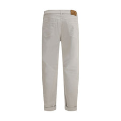 Pants with turn-up hem