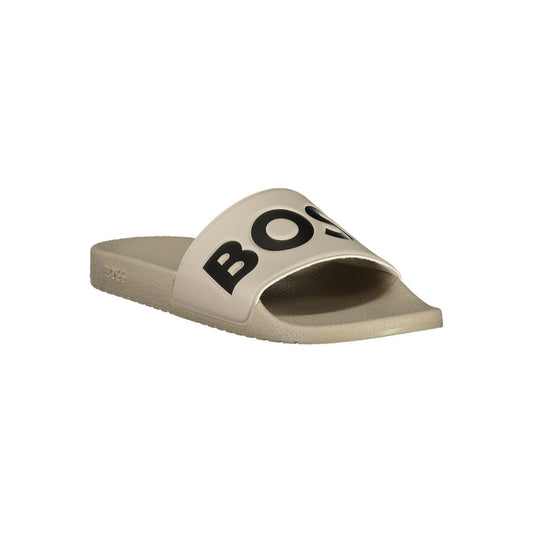Beige Polyester Sandal