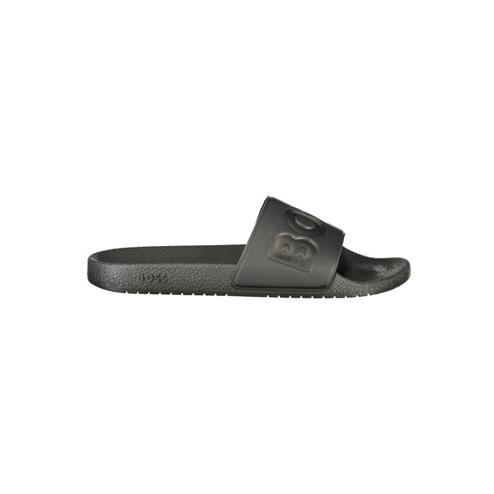 Black Polyester Sandal