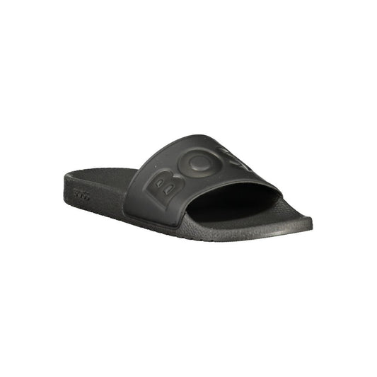 Black Polyester Sandal