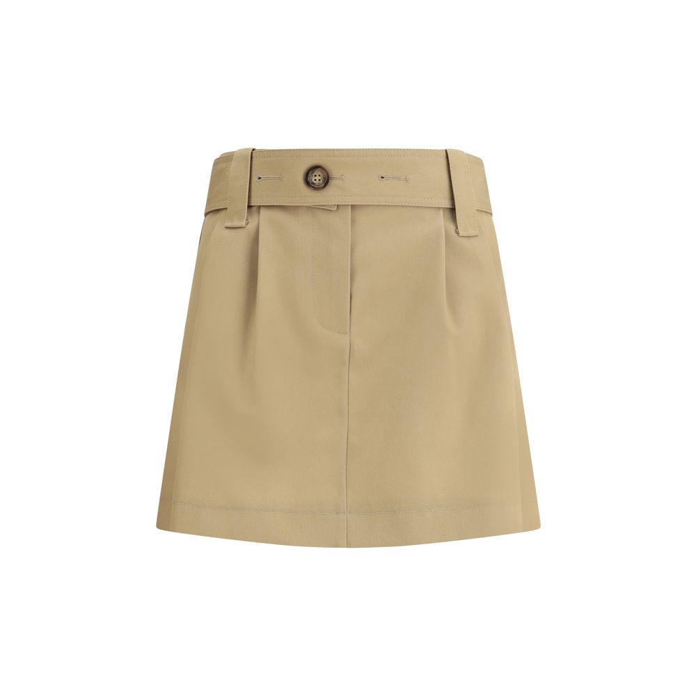 Cotton gabardine Miniskirt