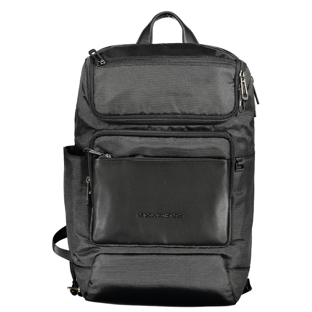 Piquadro Black Recycled Polyethylene Men Backpack