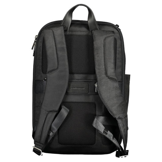Piquadro Black Recycled Polyethylene Men Backpack
