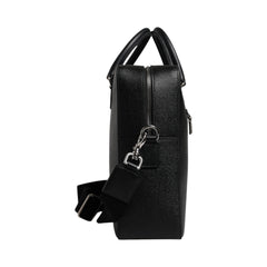 Black Logo Plaque Double Handle Messenger Bag
