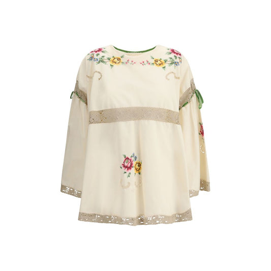 Blouse with floral details