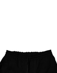 Black Cotton Jogger Cargo Sweatpants Pants