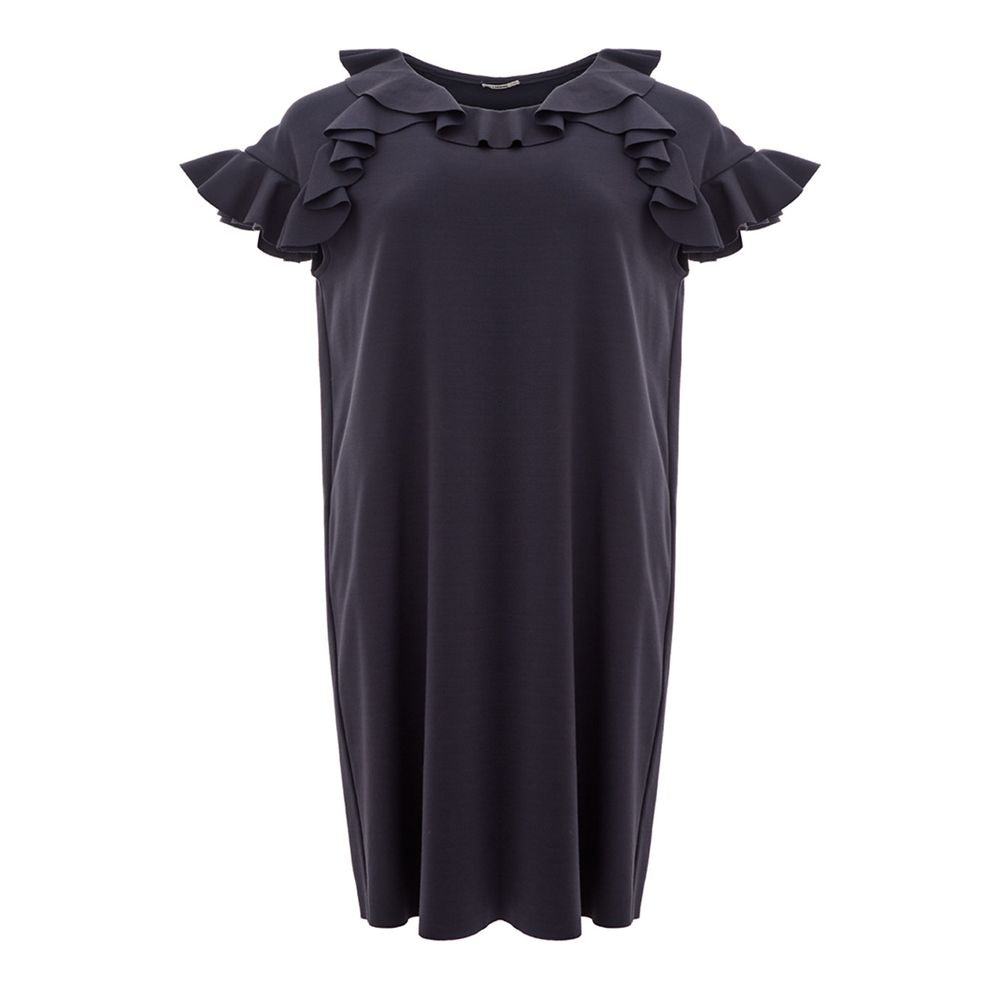 Lardini Elegant Black Viscose Dress