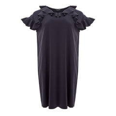 Lardini Elegant Black Viscose Dress