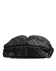 Black Gray Leopard DG Logo Belt Waist Fanny Pack Bag